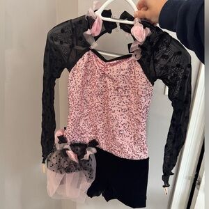 Pink and Black Children's Dance Costume
